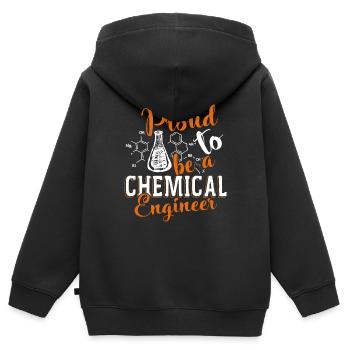 Chemical Engineer Proud To Be A Chemical Engineer - Kids Premium Organic Zip-up Hoodie - black - Back - AI Model Kid Male (0cm)