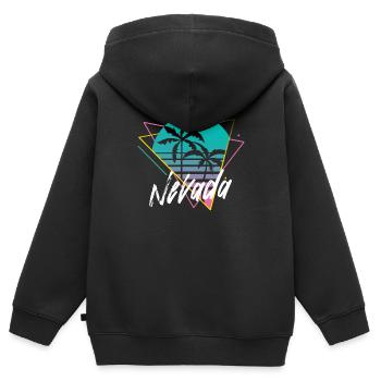 Nevada - Sweat Premium à capuche zippé enfant bio - noir - Dos - AI Model Kid Male (0cm)