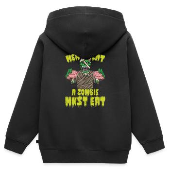Zombie Halloween Halloween - Kinder Premium Organic Zip Hoodie - Schwarz - Hinten - AI Model Kid Male (0cm)