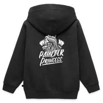 Maler Lackierer - Kinder Premium Organic Zip Hoodie - Schwarz - Hinten - AI Model Kid Male (0cm)