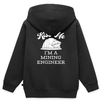 Engineer Mining Engineer - Kids Premium Organic Zip-up Hoodie - black - Back - AI Model Kid Male (0cm)