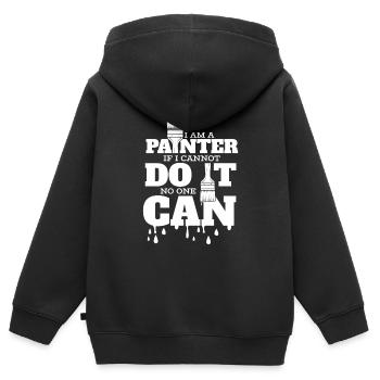 Maler Lackierer - Kinder Premium Organic Zip Hoodie - Schwarz - Hinten - AI Model Kid Male (0cm)