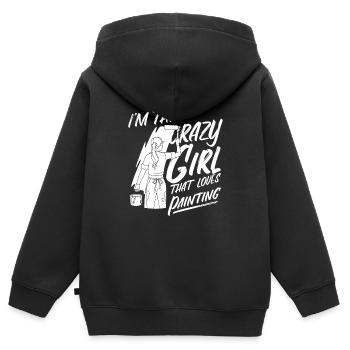 Maler Lackierer - Kinder Premium Organic Zip Hoodie - Schwarz - Hinten - AI Model Kid Male (0cm)