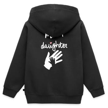 Mutter Tochter Muttertag feiern Mama Geschenkidee - Kinder Premium Organic Zip Hoodie - Schwarz - Hinten - AI Model Kid Male (0cm)