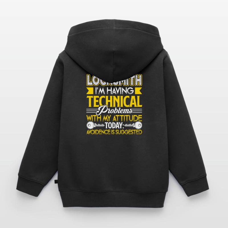 Locksmith Locksmith I'm Having Technical Problem Kids Premium Organic Zip-up Hoodie