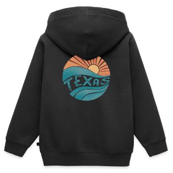 Texas - Sweat Premium à capuche zippé enfant bio - noir - Dos - AI Model Kid Male (0cm)