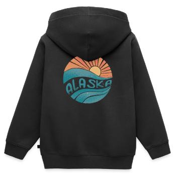Alaska - Sweat Premium à capuche zippé enfant bio - noir - Dos - AI Model Kid Male (0cm)