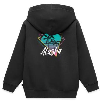 Alaska - Sweat Premium à capuche zippé enfant bio - noir - Dos - AI Model Kid Male (0cm)
