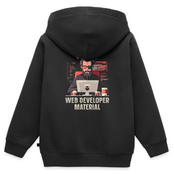 Web Developer Webdeveloper Cool - Kids Premium Organic Zip-up Hoodie - black - Back - AI Model Kid Male (0cm)