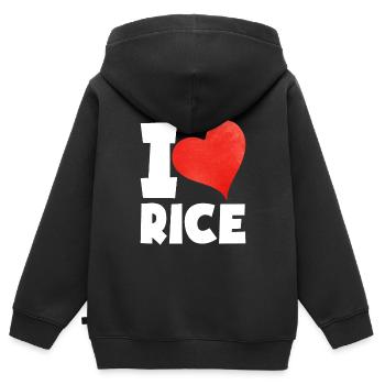 Riz - Sweat Premium à capuche zippé enfant bio - noir - Dos - AI Model Kid Male (0cm)
