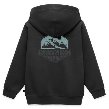 Wassersport - Kinder Premium Organic Zip Hoodie - Schwarz - Hinten - AI Model Kid Male (0cm)