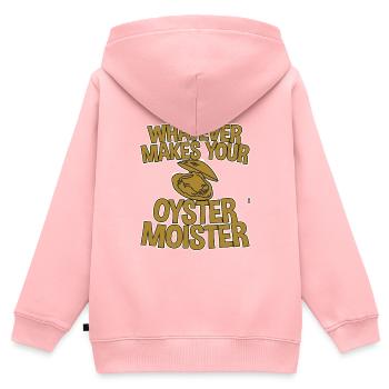 Whatever Makes Your Oyster Moister 2 - Kinder Premium Organic Zip Hoodie - Rosa - Hinten - AI Model Kid Female (0cm)