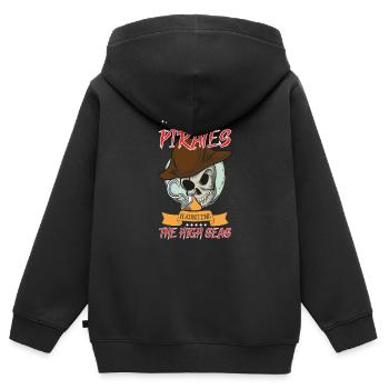 Horreur Pirate Bateau Pirate Pirate Captain Horreur - Sweat Premium à capuche zippé enfant bio - noir - Dos - AI Model Kid Male (0cm)