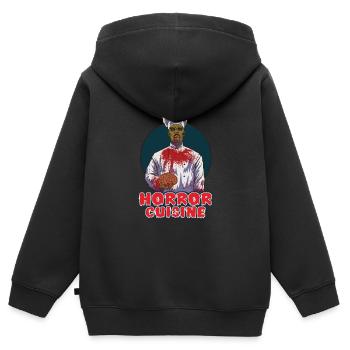 Funny Zombie Cook Cooking Horror Cook Undead - Kids Premium Organic Zip-up Hoodie - black - Back - AI Model Kid Male (0cm)