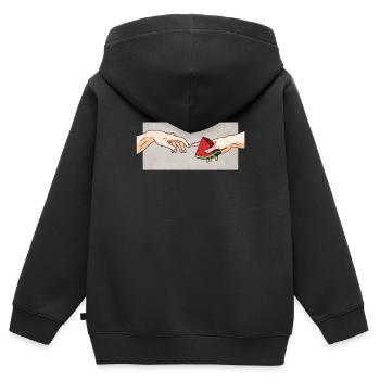 Cooler und lustiger Wassermelonen-Keil - Kinder Premium Organic Zip Hoodie - Schwarz - Hinten - AI Model Kid Male (0cm)