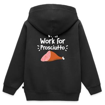 Pecannüsse Nüsse Geschenk - Kinder Premium Organic Zip Hoodie - Schwarz - Hinten - AI Model Kid Male (0cm)