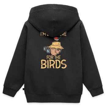 Bird Watching Birding Binoculars Avian Feathered - Kids Premium Organic Zip-up Hoodie - black - Back - AI Model Kid Male (0cm)