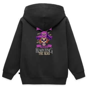 Horreur Pirate Bateau Pirate Pirate Captain Horreur - Sweat Premium à capuche zippé enfant bio - noir - Dos - AI Model Kid Male (0cm)