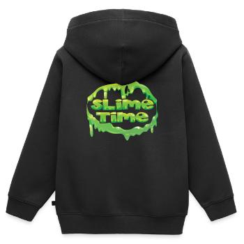 Slime Kid Bunte Slime Crafts Kunst Slime Time - Kinder Premium Organic Zip Hoodie - Schwarz - Hinten - AI Model Kid Male (0cm)