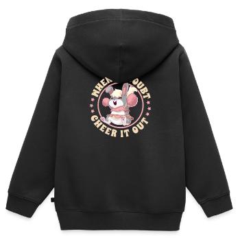 Cheerleading Cheer Quote Football Stadium Dance - Sweat Premium à capuche zippé enfant bio - noir - Dos - AI Model Kid Male (0cm)
