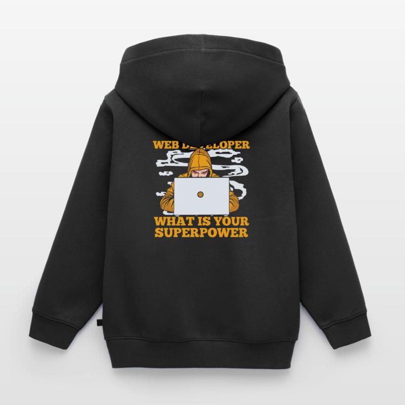 Web Developer Web Developer Zool Kids Premium Organic Zip-up Hoodie