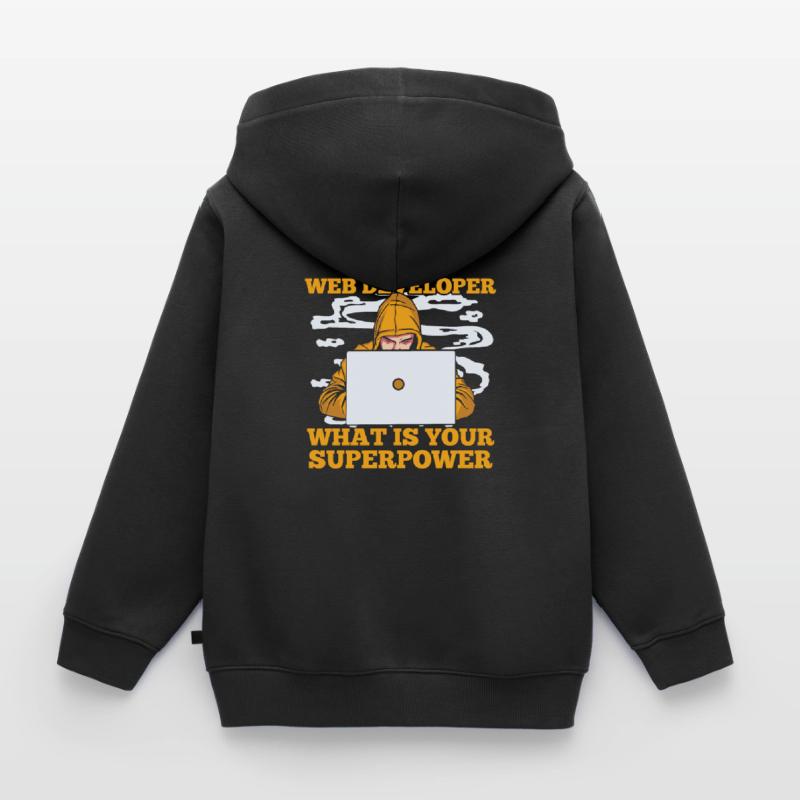 Web Developer Web Developer Zool Kids Premium Organic Zip-up Hoodie