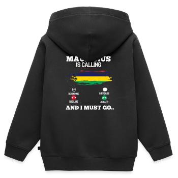Maurice - Sweat Premium à capuche zippé enfant bio - noir - Dos - AI Model Kid Male (0cm)