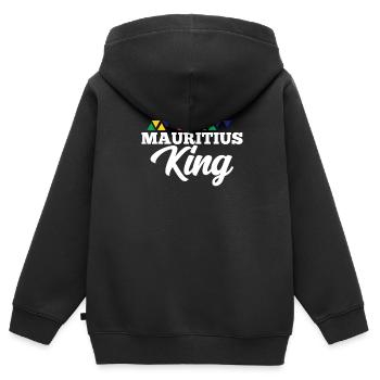 Maurice - Sweat Premium à capuche zippé enfant bio - noir - Dos - AI Model Kid Male (0cm)