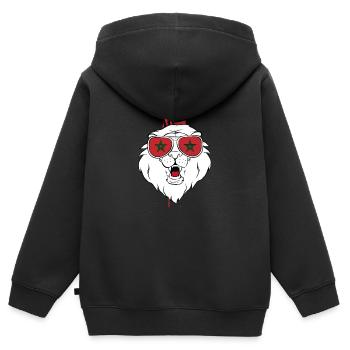 Marokko - Kinder Premium Organic Zip Hoodie - Schwarz - Hinten - AI Model Kid Male (0cm)