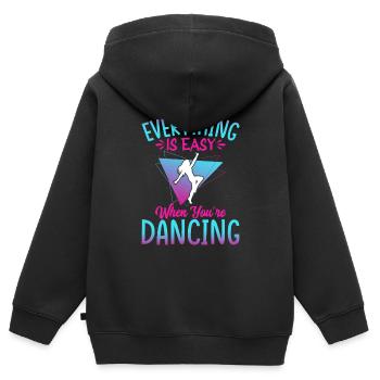 Danser - Sweat Premium à capuche zippé enfant bio - noir - Dos - AI Model Kid Male (0cm)
