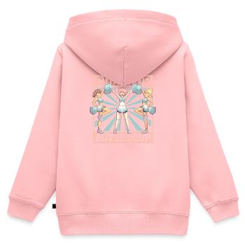 Tenue de pom-pom girl - Sweat Premium à capuche zippé enfant bio - rose - Dos - AI Model Kid Female (0cm)