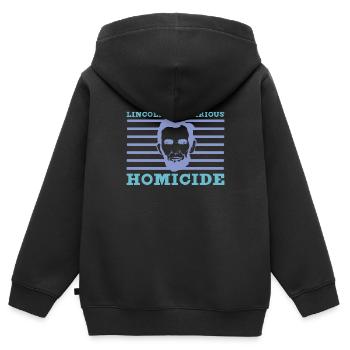 Abraham Lincoln TheaterTheatre US History - Kids Premium Organic Zip-up Hoodie - black - Back - AI Model Kid Male (0cm)
