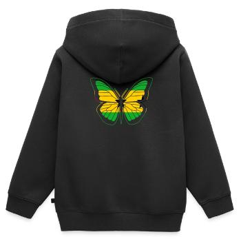 Sao Tome - Kinder Premium Organic Zip Hoodie - Schwarz - Hinten - AI Model Kid Male (0cm)