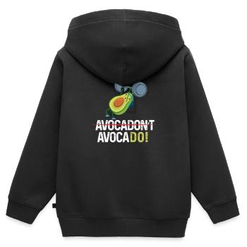 Avocat’t Avocado Training Chemise Fitness Training - Sweat Premium à capuche zippé enfant bio - noir - Dos - AI Model Kid Male (0cm)