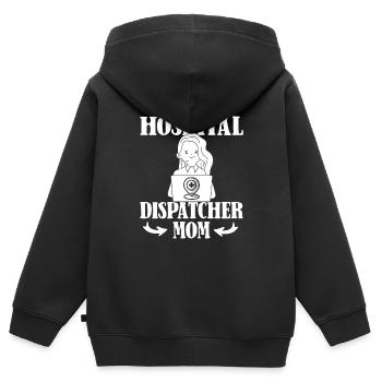 Notruf Leitstelle Einsatzzentrale - Kinder Premium Organic Zip Hoodie - Schwarz - Hinten - AI Model Kid Male (0cm)