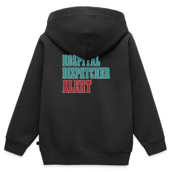 Notruf Leitstelle Einsatzzentrale Krankenhaus - Kinder Premium Organic Zip Hoodie - Schwarz - Hinten - AI Model Kid Male (0cm)