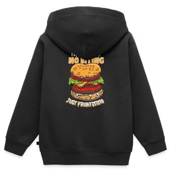 Horror Burgers Fast-Food Halloween Nourriture effrayante Monste - Sweat Premium à capuche zippé enfant bio - noir - Dos - AI Model Kid Male (0cm)