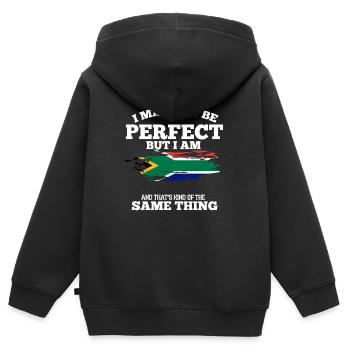 Südafrika - Kinder Premium Organic Zip Hoodie - Schwarz - Hinten - AI Model Kid Male (0cm)