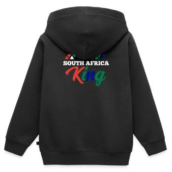 Südafrika - Kinder Premium Organic Zip Hoodie - Schwarz - Hinten - AI Model Kid Male (0cm)
