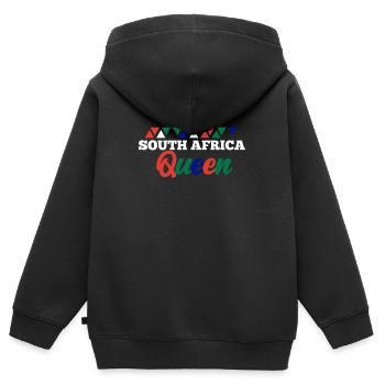 Südafrika - Kinder Premium Organic Zip Hoodie - Schwarz - Hinten - AI Model Kid Male (0cm)