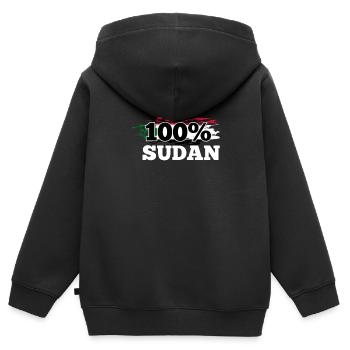 Sudan - Kids Premium Organic Zip-up Hoodie - black - Back - AI Model Kid Male (0cm)