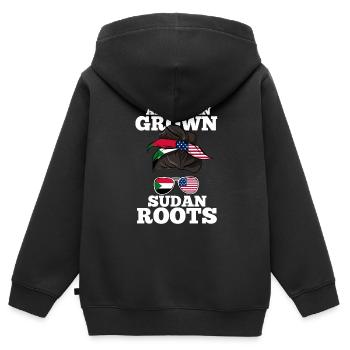 Sudan - Kids Premium Organic Zip-up Hoodie - black - Back - AI Model Kid Male (0cm)