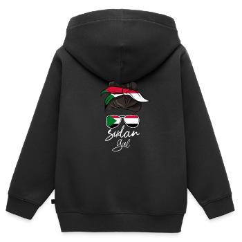 Sudan - Kids Premium Organic Zip-up Hoodie - black - Back - AI Model Kid Male (0cm)