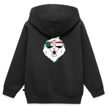 Soudan - Sweat Premium à capuche zippé enfant bio - noir - Dos - AI Model Kid Male (0cm)