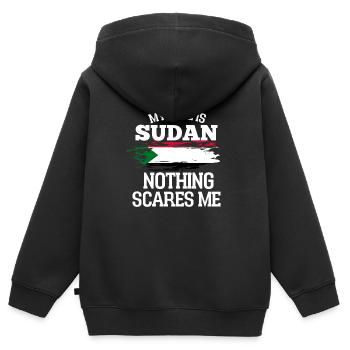 Sudan - Kids Premium Organic Zip-up Hoodie - black - Back - AI Model Kid Male (0cm)