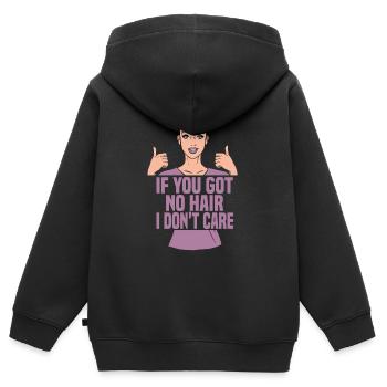Krankenschwester Haar - Kinder Premium Organic Zip Hoodie - Schwarz - Hinten - AI Model Kid Male (0cm)