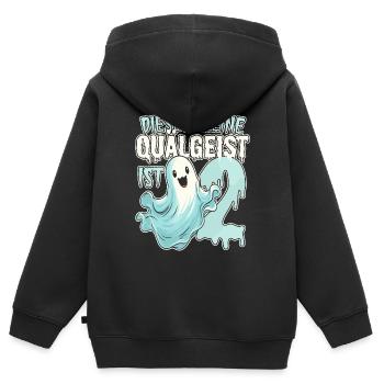 Dieser kleine Quälgeist ist 2 - zwei Jahre - 2. - Kinder Premium Organic Zip Hoodie - Schwarz - Hinten - AI Model Kid Male (0cm)