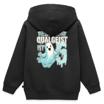 Dieses kleine Gespenst ist 5 - fünf Jahre - 5. - Kinder Premium Organic Zip Hoodie - Schwarz - Hinten - AI Model Kid Male (0cm)