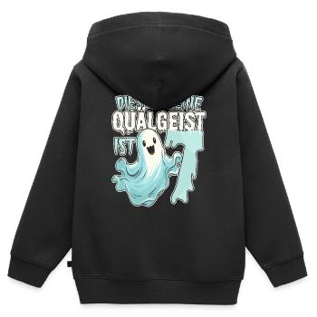 Dieser kleine Quälgeist ist 7 - sieben Jahre - 7. - Kinder Premium Organic Zip Hoodie - Schwarz - Hinten - AI Model Kid Male (0cm)