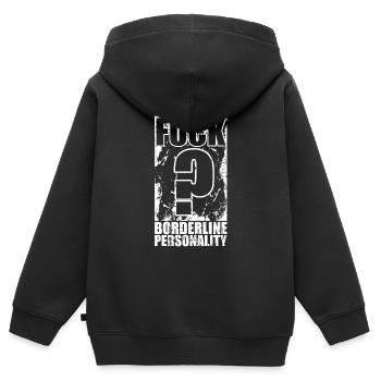 Psychologie Psychologe Grenze - Kinder Premium Organic Zip Hoodie - Schwarz - Hinten - AI Model Kid Male (0cm)